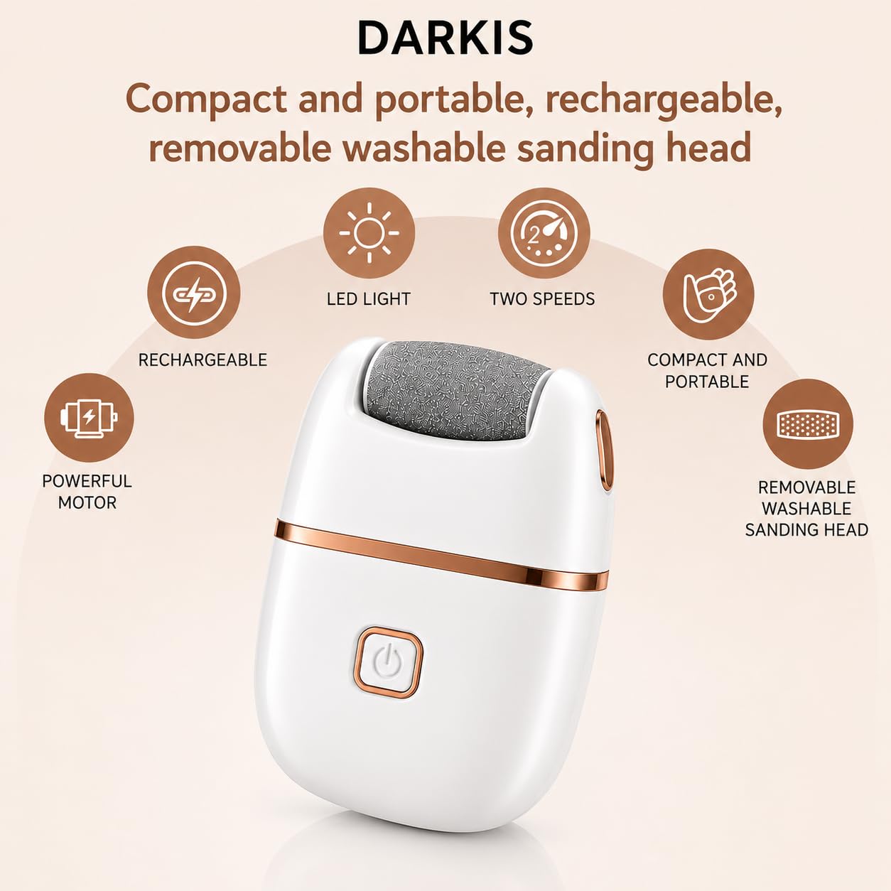 Rechargeable Dual Speed Electric Foot Callus Remover